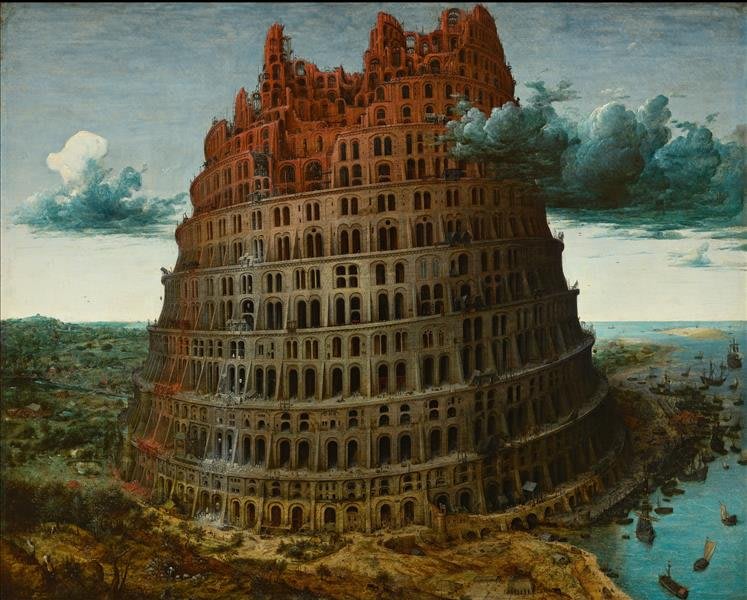 Der kleine Turmbau zu Babel. Pieter Bruegel der Ältere. 1563-69 – Öl auf Holz (60 x 74.5cm) – Ort: Museum Boijmans van Beuningen, Rotterdam, Niederlande