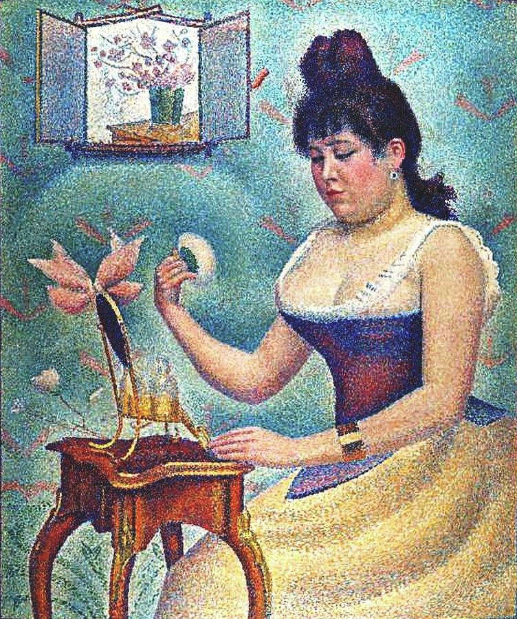 Frau beim Schminken. Georges Seurat. 1890