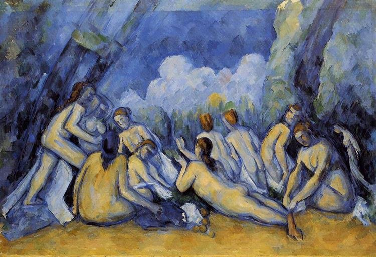 Die Badenden. Paul Cézanne. 1900 – Öl auf Leinwand (136 x 191 cm) – Ort: National Gallery, London