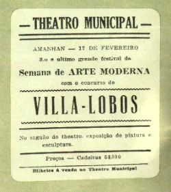 Plakat der Semana de Arte Moderna von 1922
