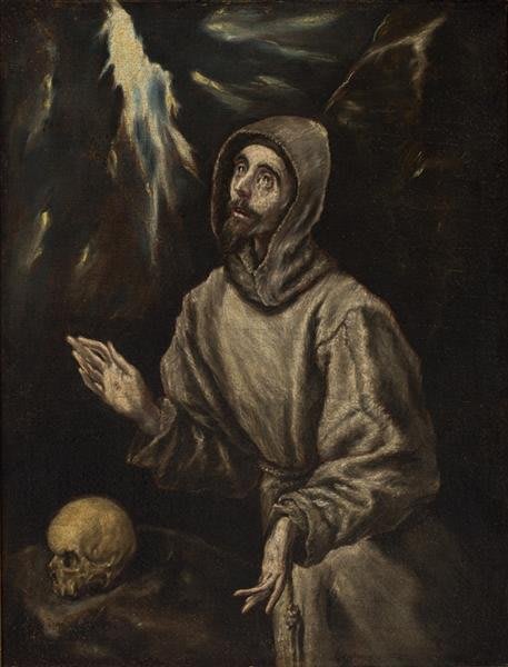 Ein Bild von El Greco, das eine Gruppe von Heiligen darstellt