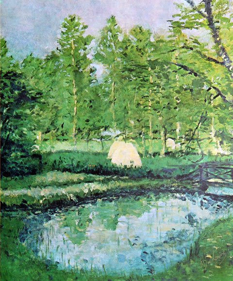 Gemälde 'Landschaft in Blainville' von Marcel Duchamp