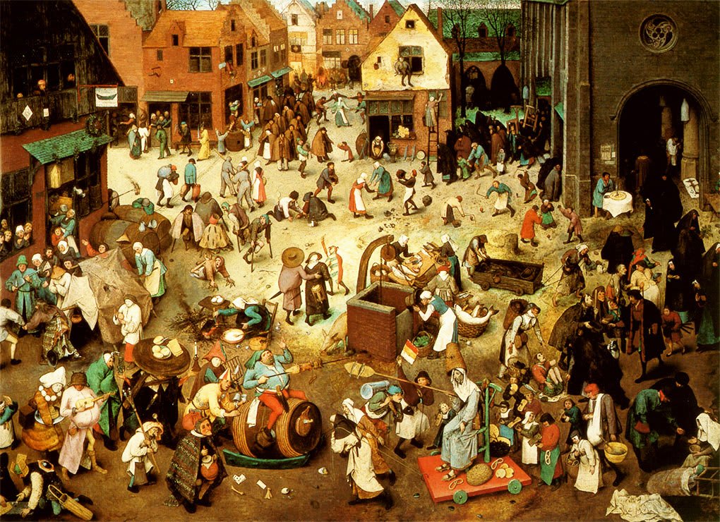 Kampf zwischen dem Karneval und der Fastenzeit. Pieter Bruegel
