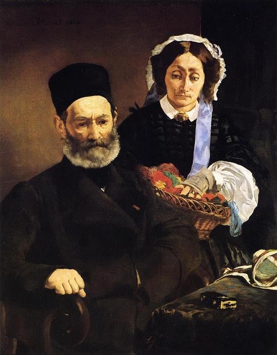 Porträt von Monsieur und Madame Auguste Manet. Édouard Manet. 1860
