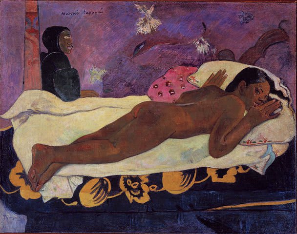 Manao Tupapau. 1892 - Öl auf Leinwand (116,05 × 134,62 cm) - Ort: Albright-Knox Art Gallery, New York - USA