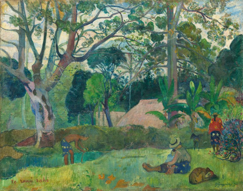 Tahitianische Landschaft mit Hotu-Baum. Paul Gauguin. 1891