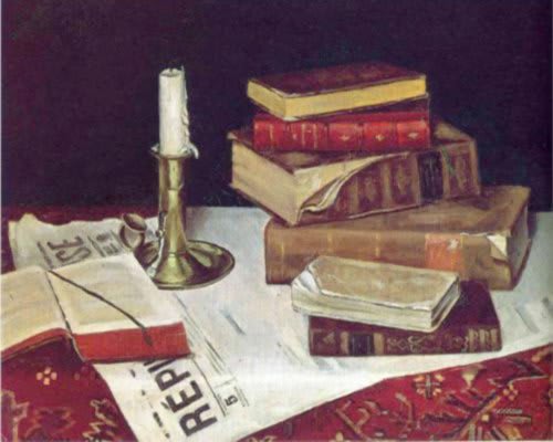Bücher und Kerze - Biografie von Henri Matisse