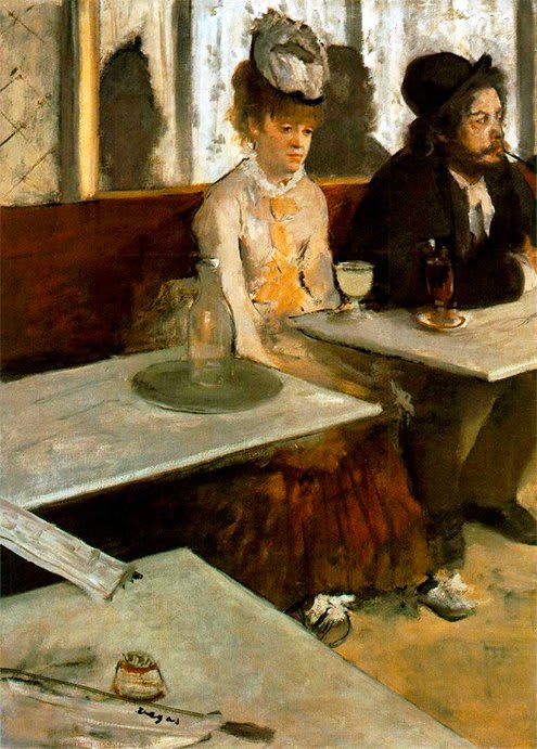 Das Absinthglas. Edgar Degas. 1876 - Ort: Musée d'Orsay, Paris