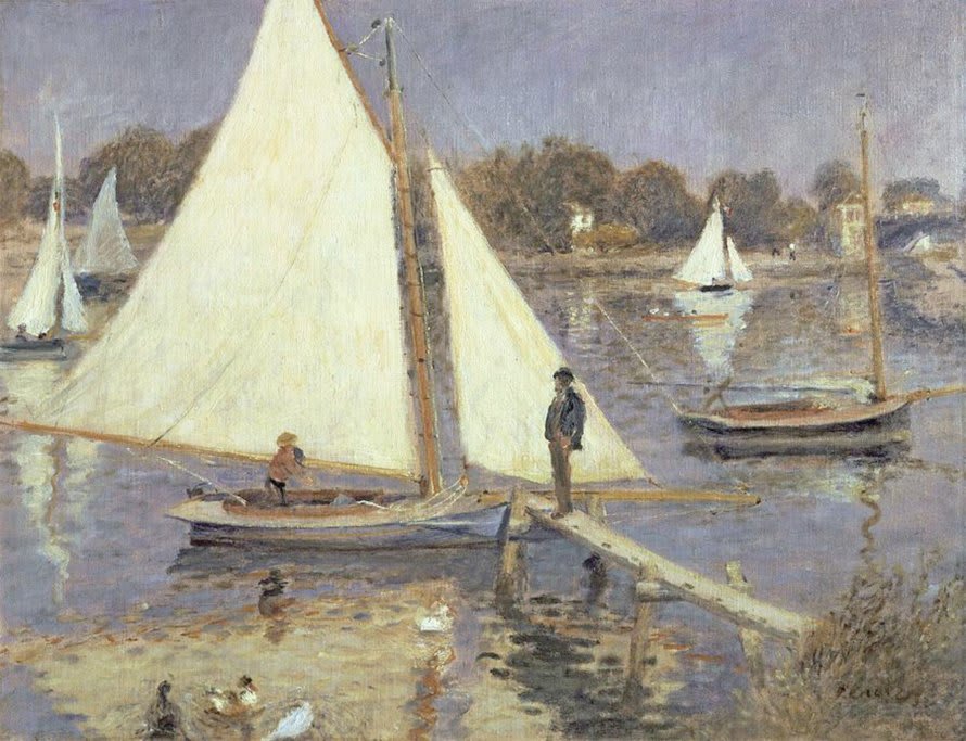 Segelboote in Argenteuil, ein impressionistisches Bild von Renoir