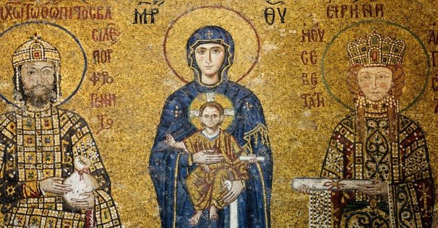 Mosaik in der Basilika von Santa Sofia
